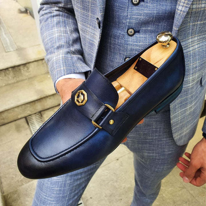 Giovanni Signature Leather Loafers