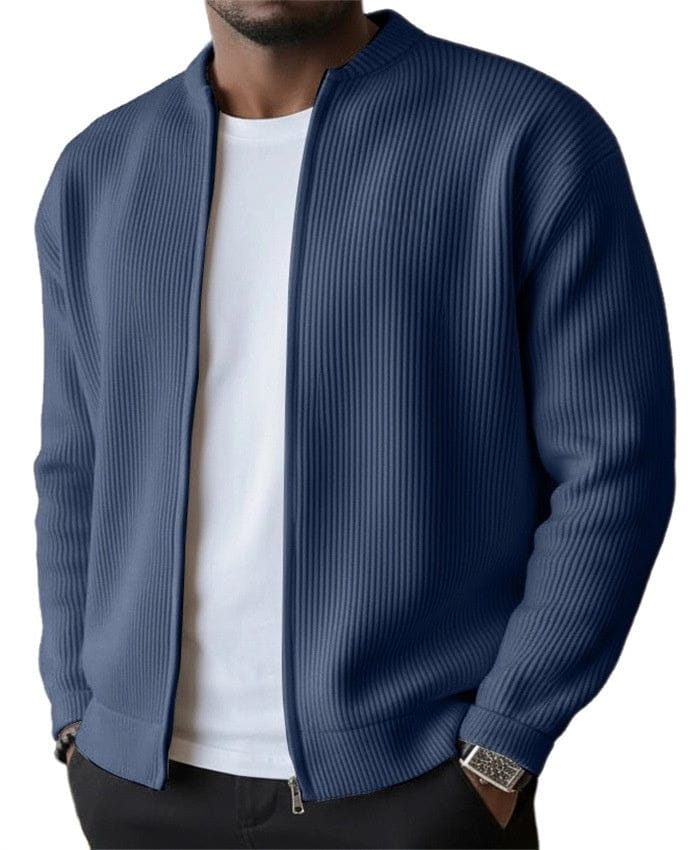 Karl –  Ribbed Zip Cardigan