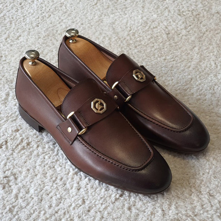 Giovanni Signature Leather Loafers