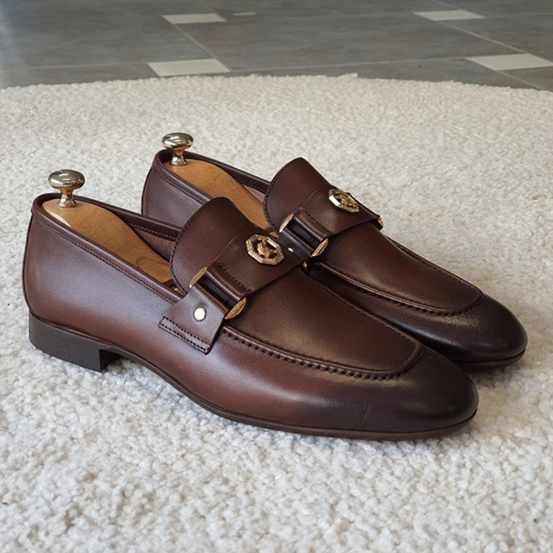 Giovanni Signature Leather Loafers