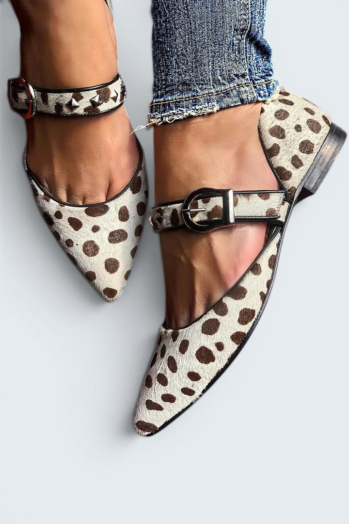 Lucia – Leopard Accent Flats