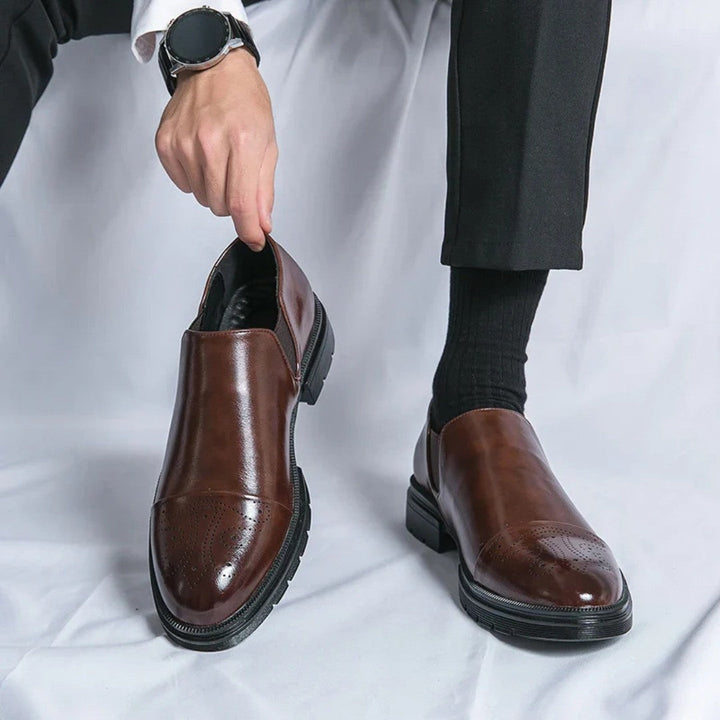 Alessio Cap-Toe Leather Loafers