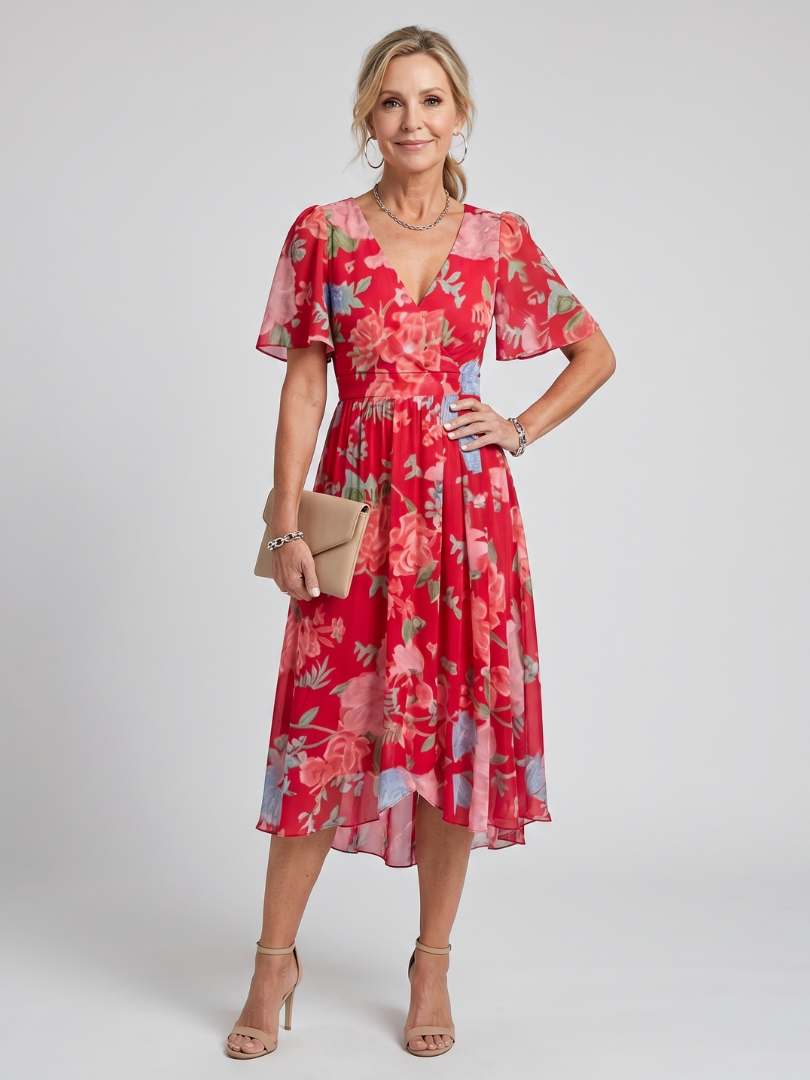 Floral Print Midi Dress