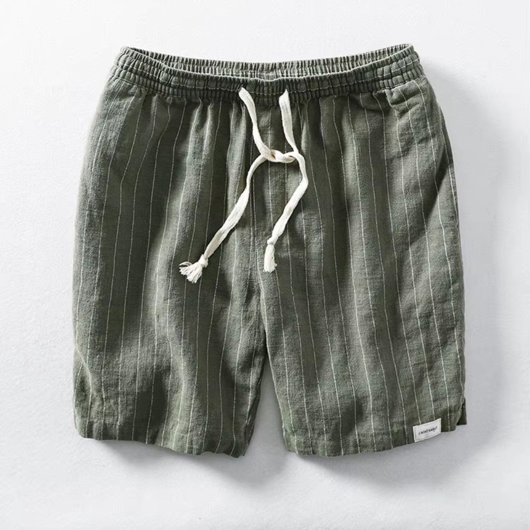 Dario Linen Striped Shorts