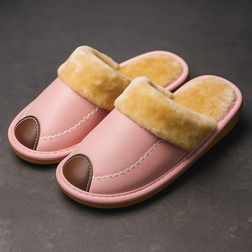 Fabian Leather House Slippers