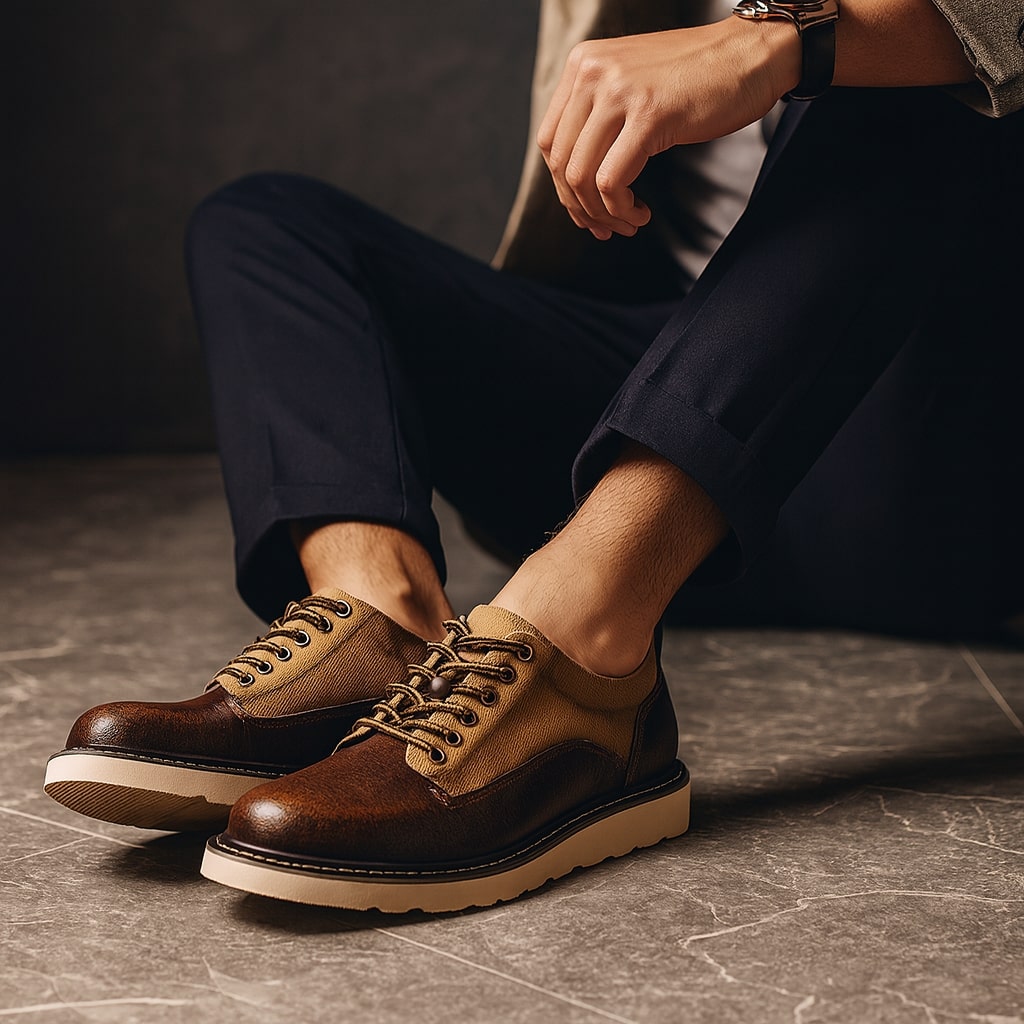 Bruno Mixed-Material Oxford