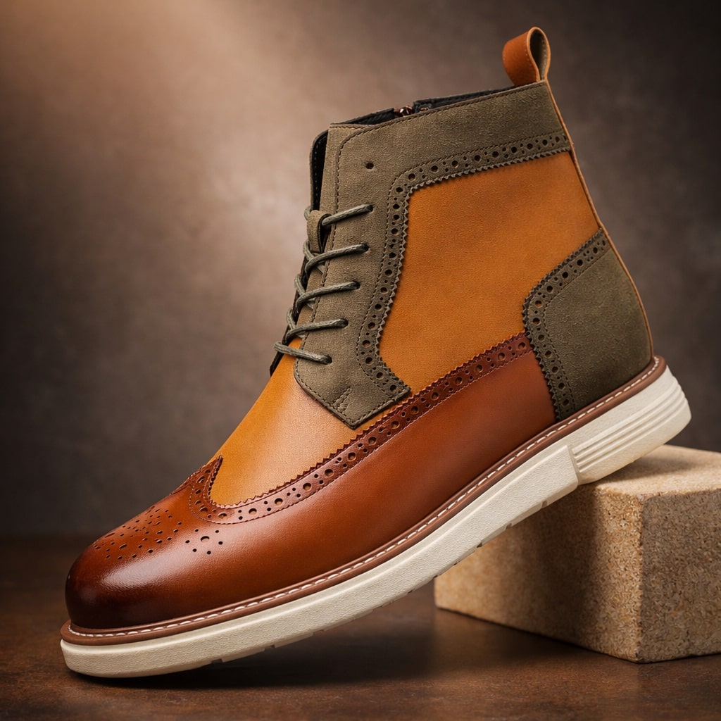 Alessandro Hybrid Leather Ankle Boot