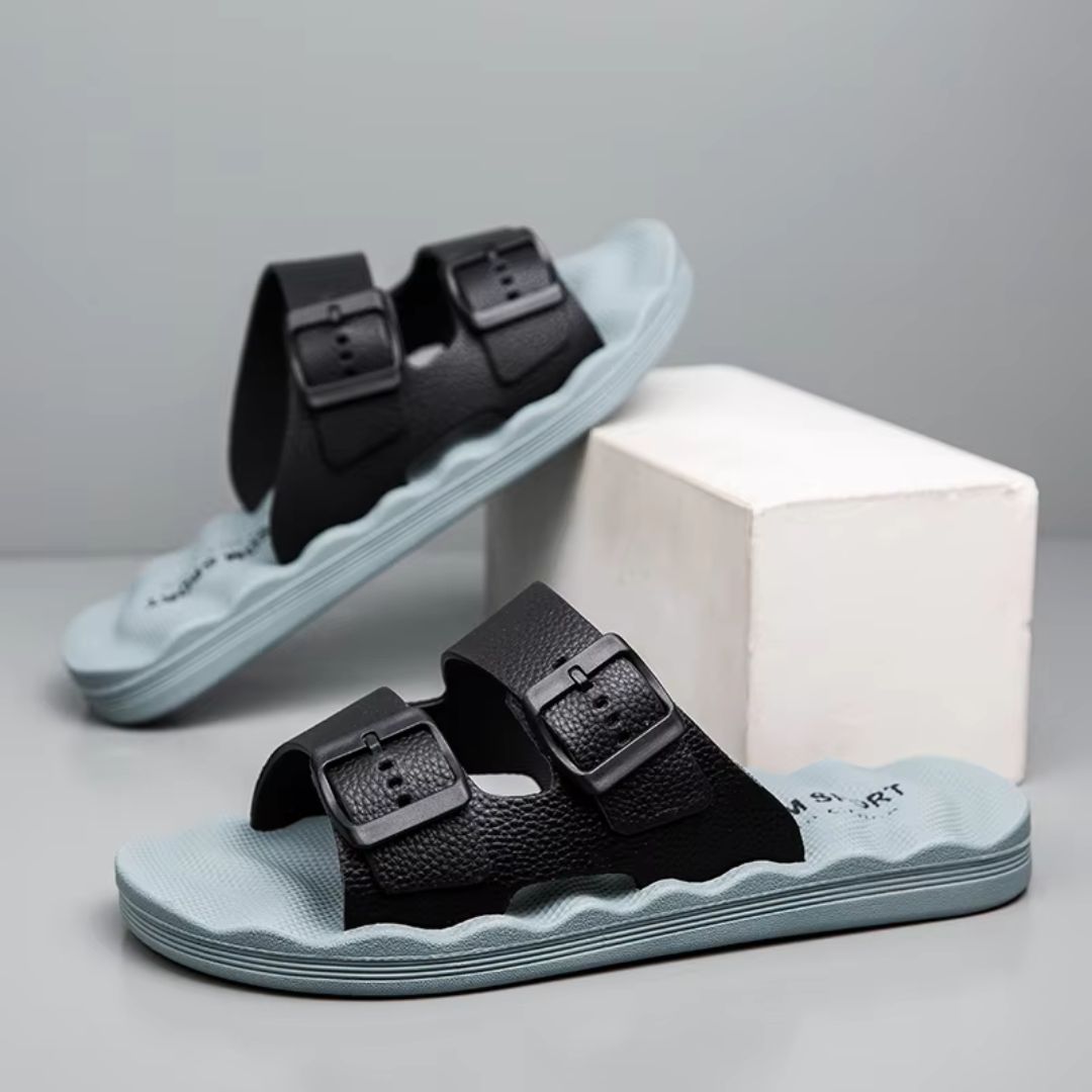 Soma Dual-Buckle Massage Slippers