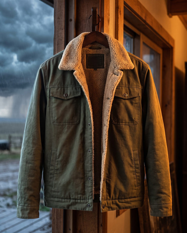 Silvio Cotton Sherpa-Lined Jacket