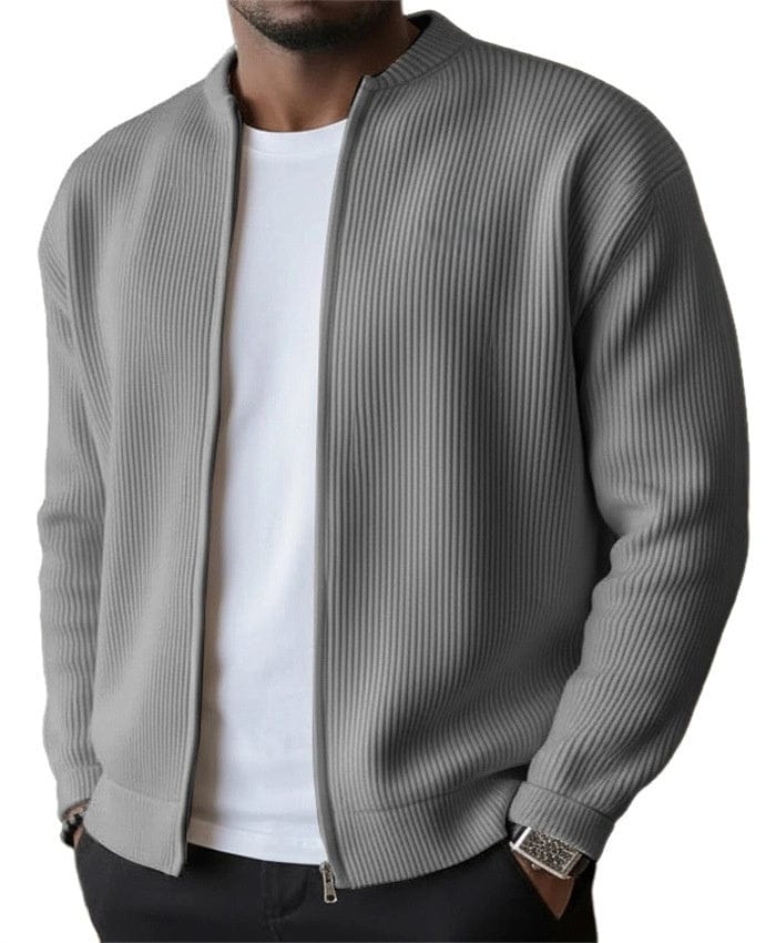 Karl –  Ribbed Zip Cardigan