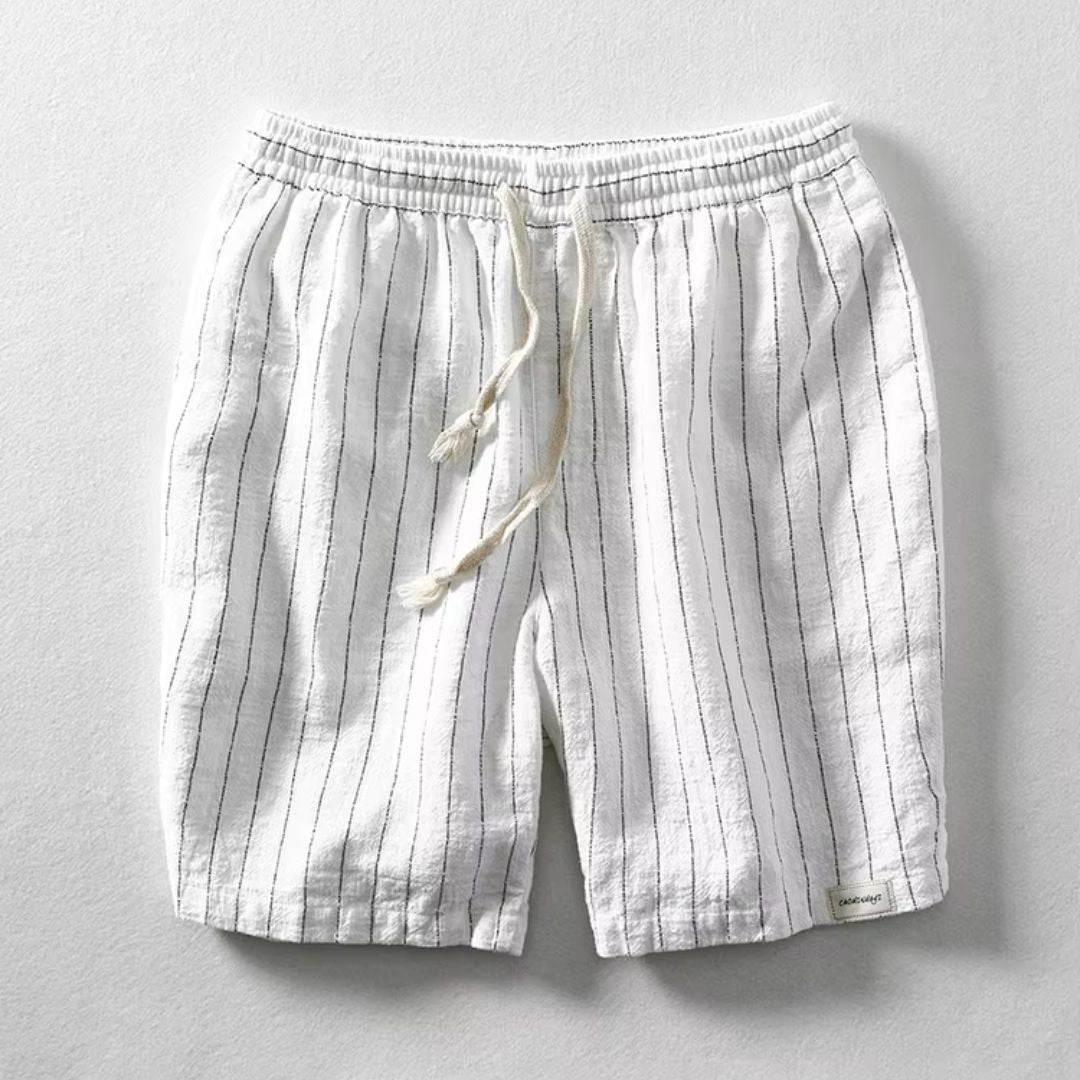 Dario Linen Striped Shorts