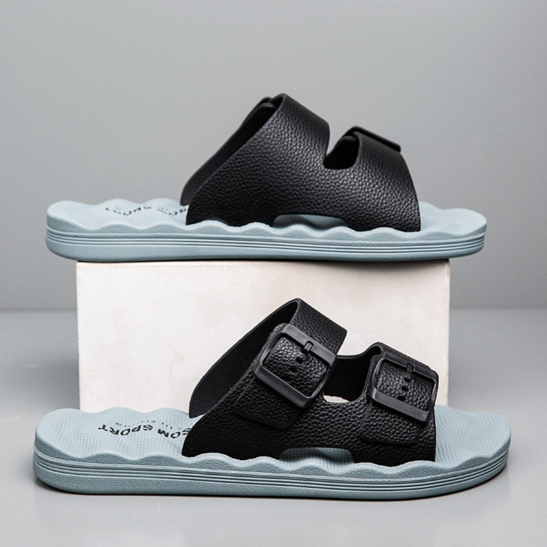 Soma Dual-Buckle Massage Slippers