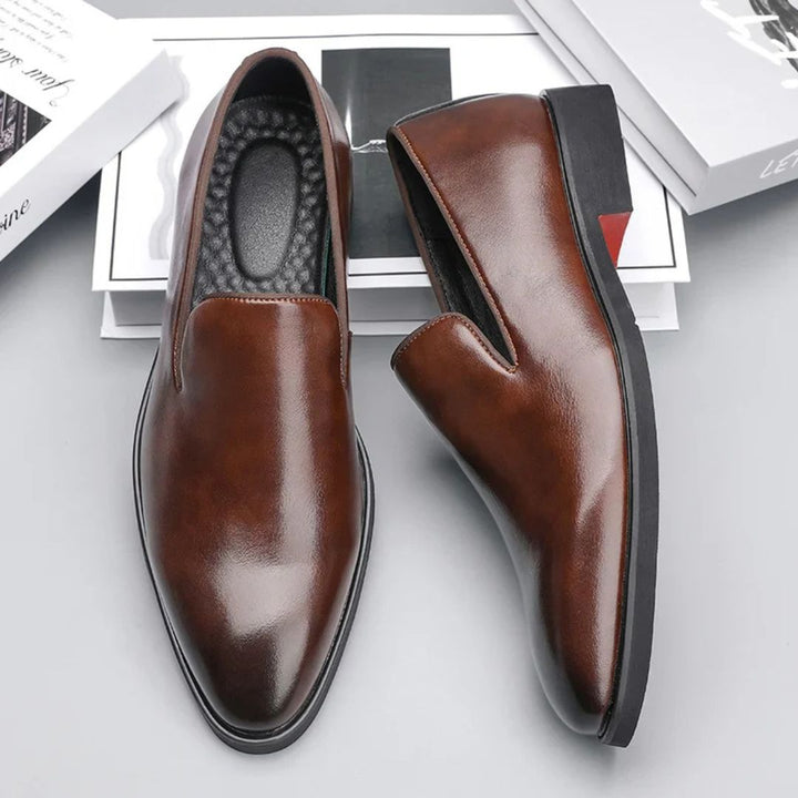 Salvatore Polished Leather Loafers