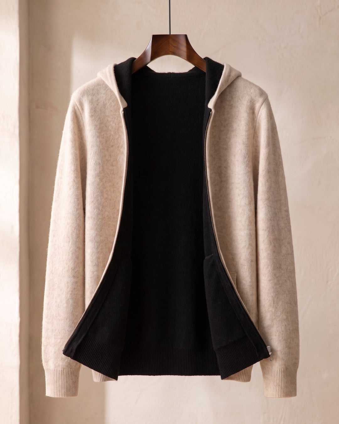 Vincenzo Reversible Cashmere Zip Hoodie