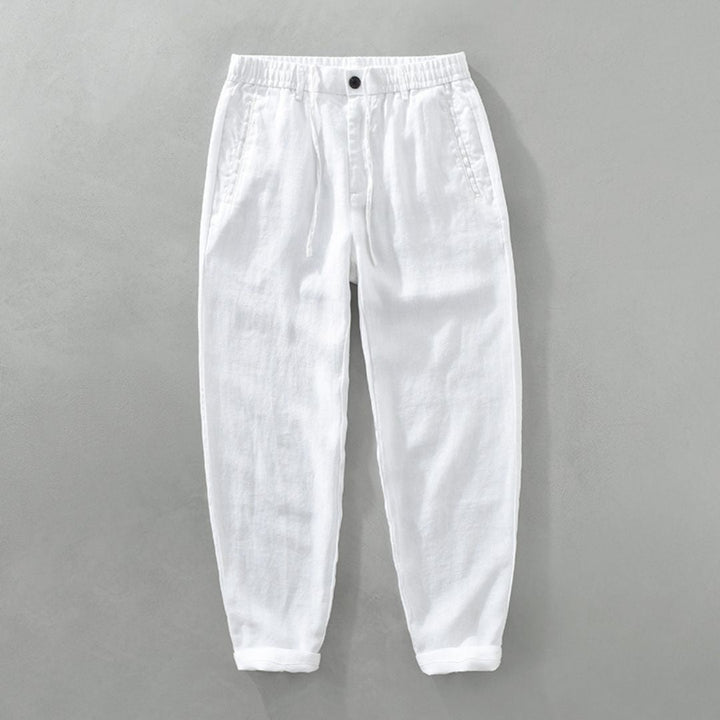 Leandro Linen Drawstring Trousers