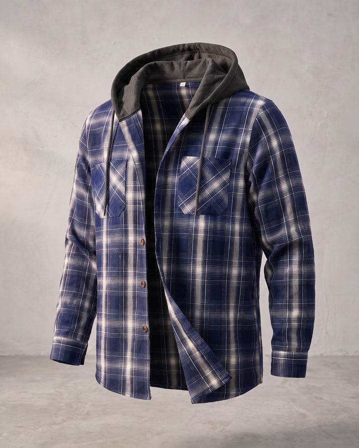 Pietro Hooded Flannel Overshirt