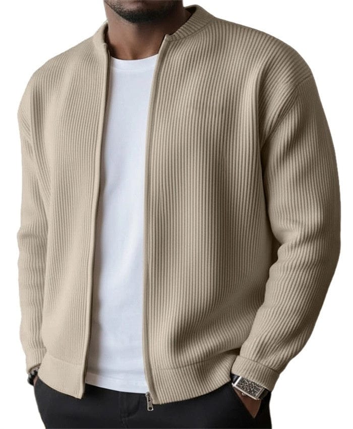 Karl –  Ribbed Zip Cardigan