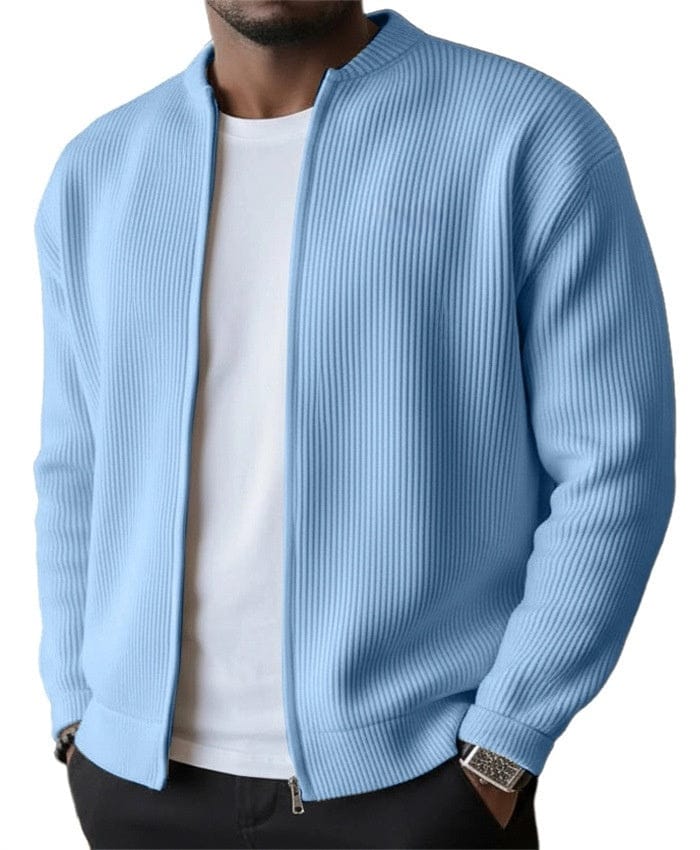 Karl –  Ribbed Zip Cardigan