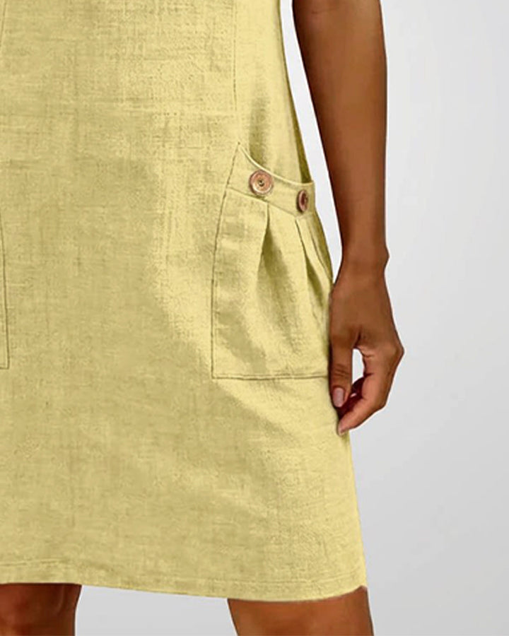 EVELYN™ | Cotton Dress With Zip Fastening