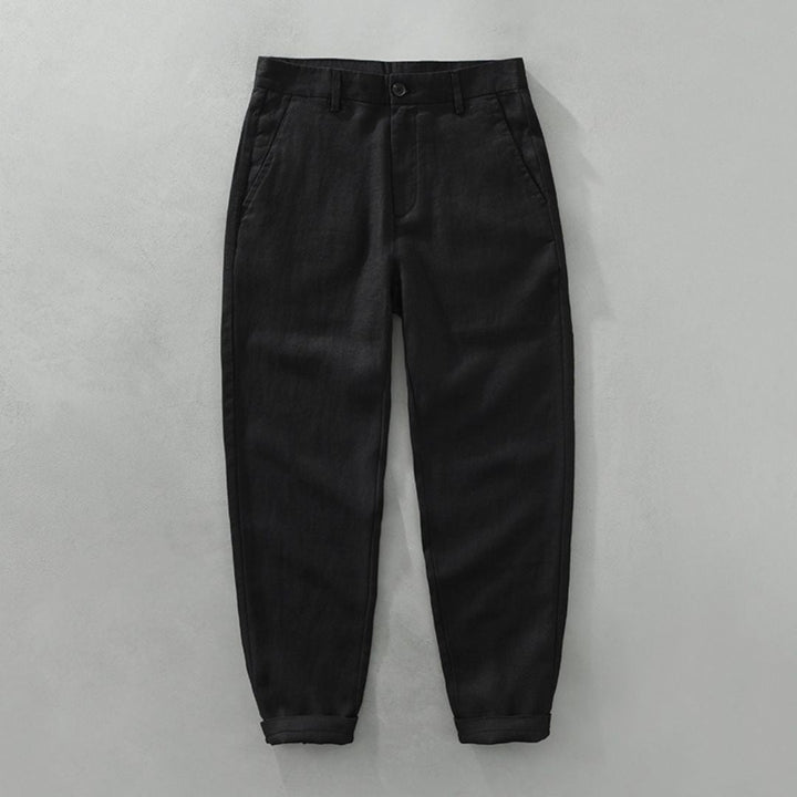 Mateo Linen Straight Trousers