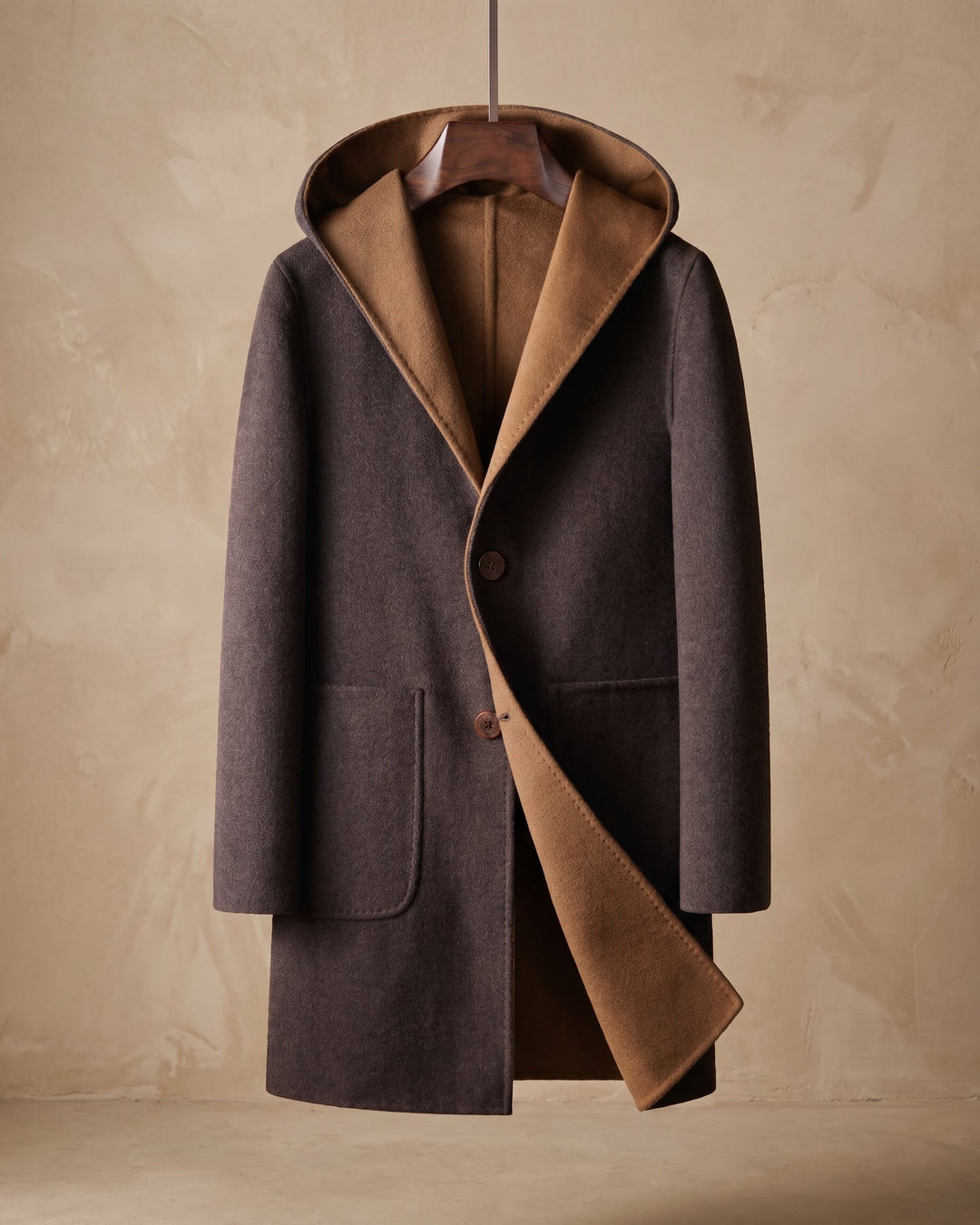 Giacomo Wool Reversible Hooded Coat