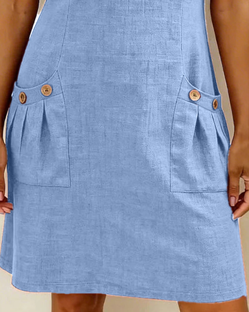 EVELYN™ | Cotton Dress With Zip Fastening