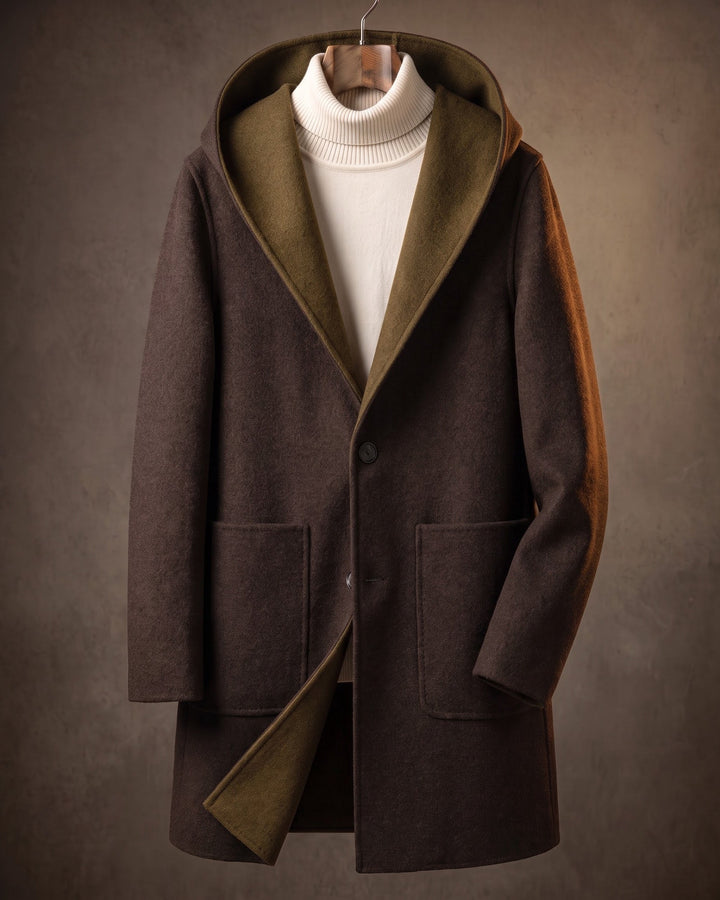 Edoardo Reversible Wool Hooded Coat