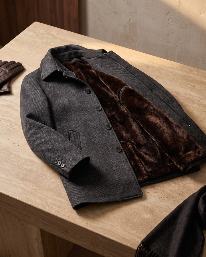 Ivo Wool Fur-Lined Overcoat
