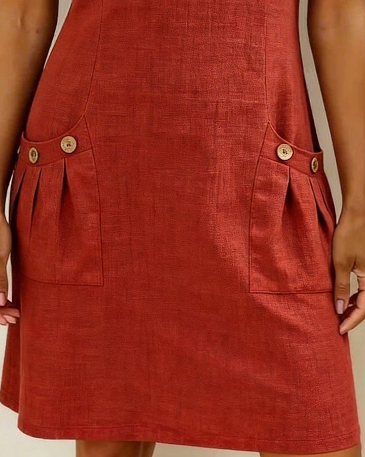 EVELYN™ | Cotton Dress With Zip Fastening