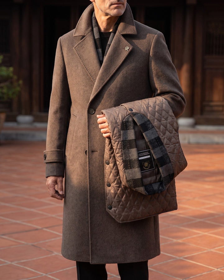 Roman Cashmere Layered Coat