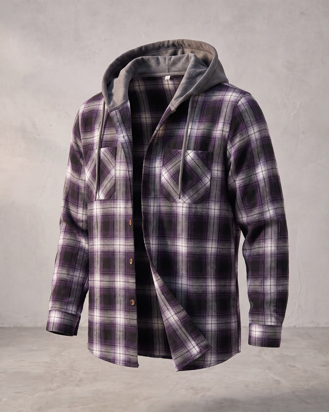 Pietro Hooded Flannel Overshirt