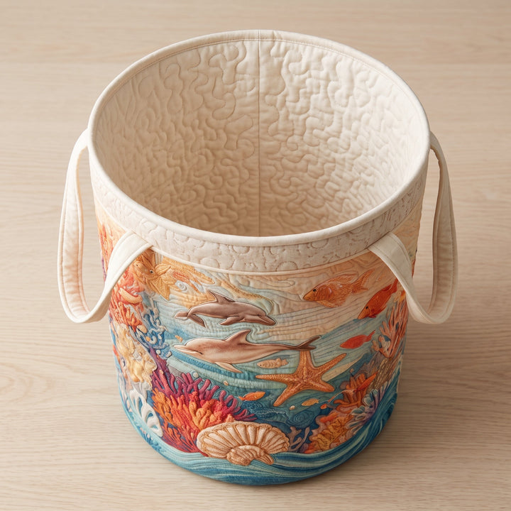 Sea Breeze | Hand-Quilted Laundry Basket