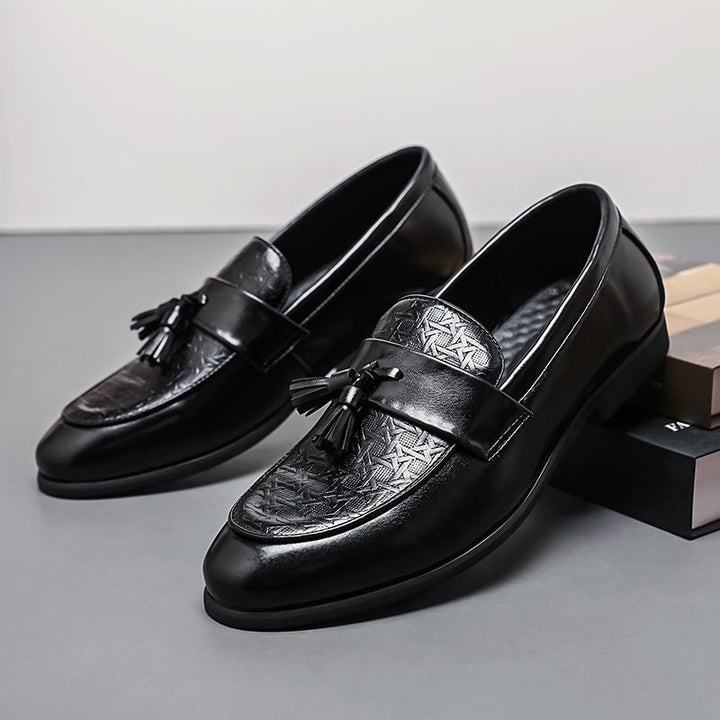 Alvaro Embossed Tassel Loafers
