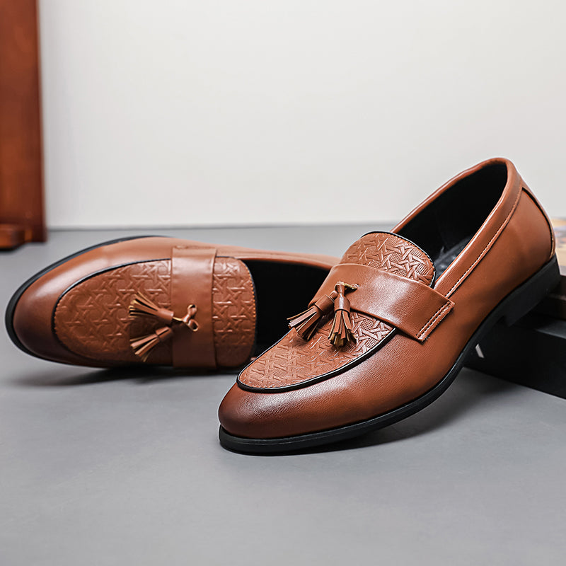 Alvaro Embossed Tassel Loafers