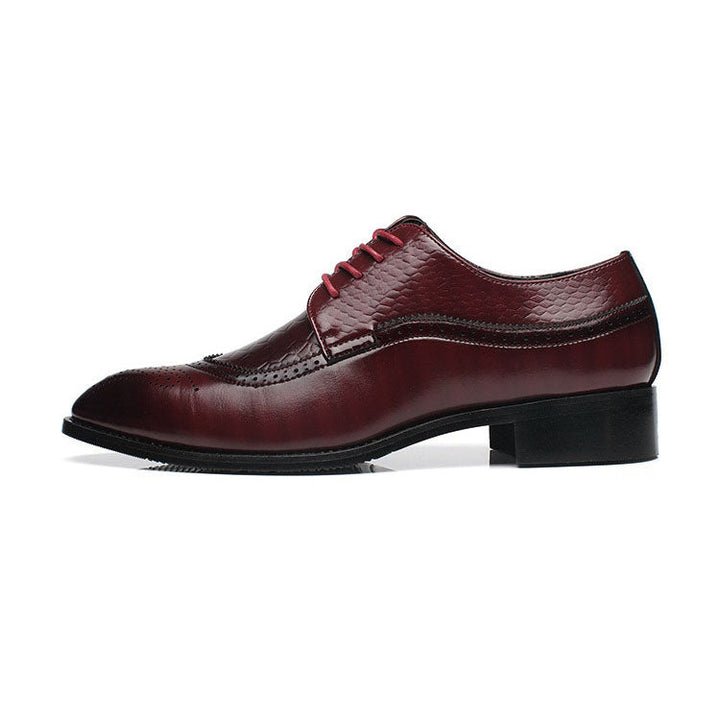 Domenico Embossed Wingtip Shoes