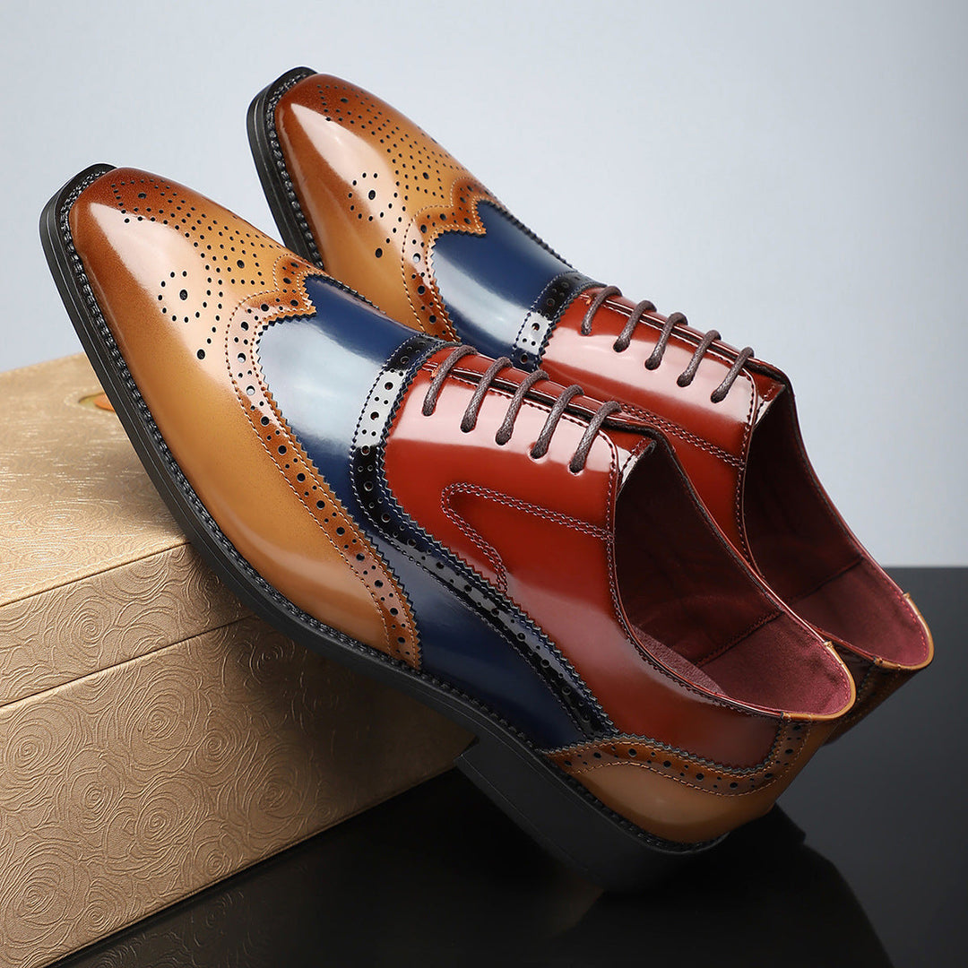 Santiago Leather Wingtip Dress Shoes