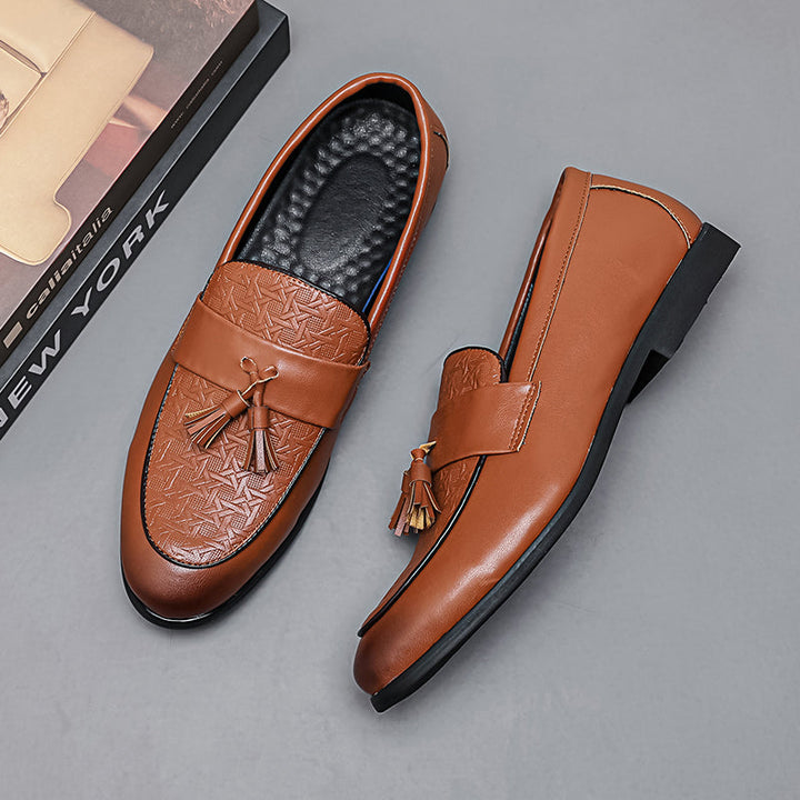 Alvaro Embossed Tassel Loafers