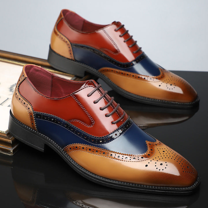 Santiago Leather Wingtip Dress Shoes