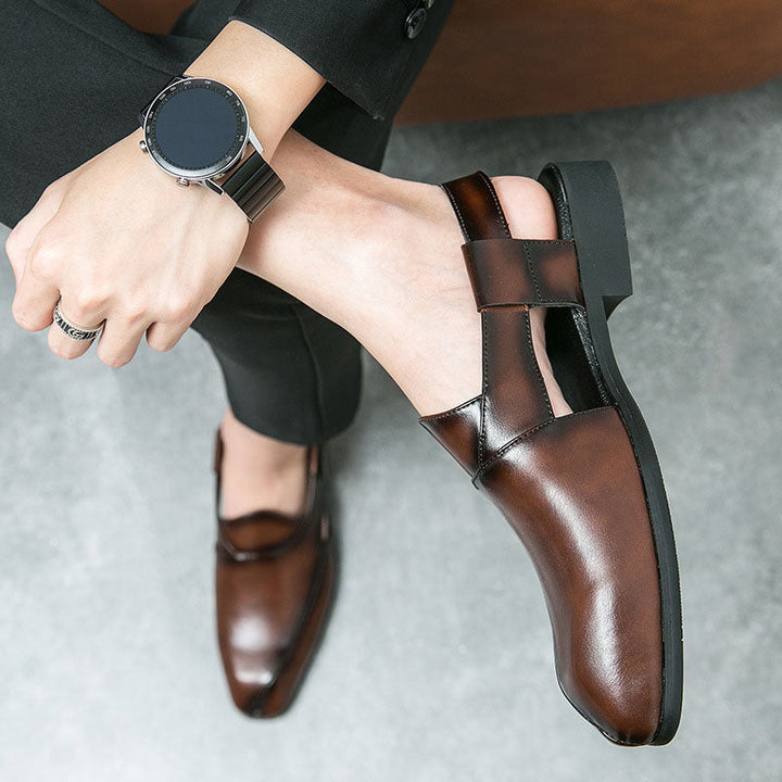 Aurelio Leather Slingback Shoes