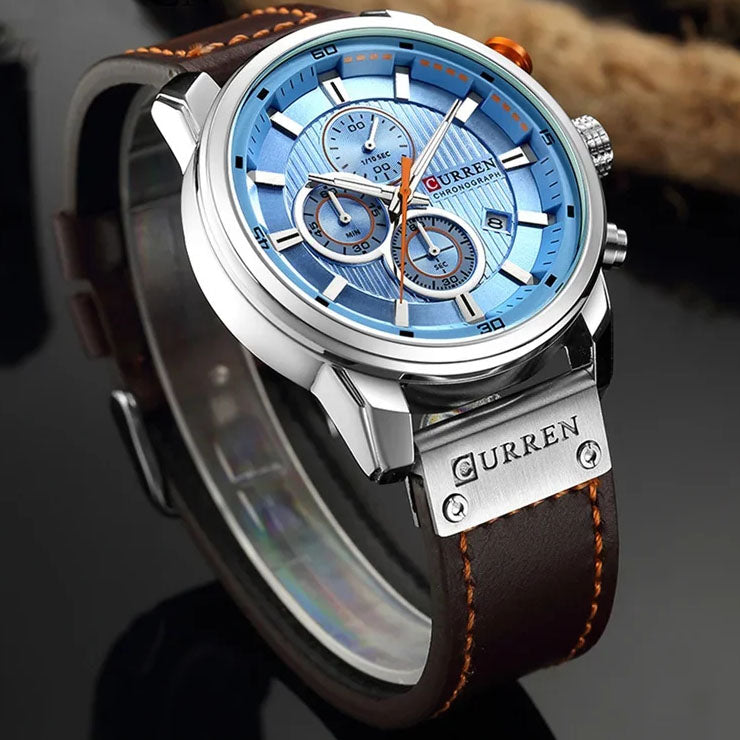 Renzo Chronograph Leather Watch