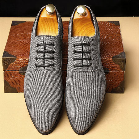 Rafael Herringbone Canvas Oxfords