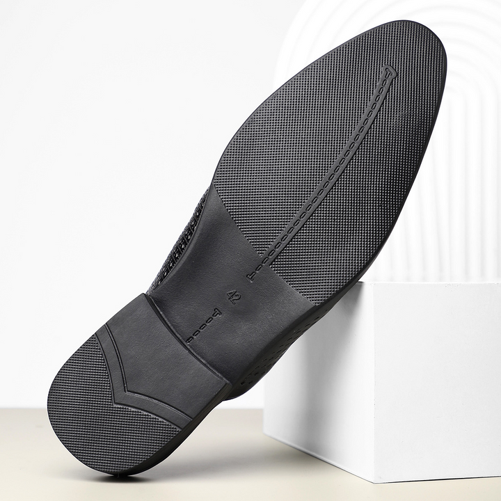 Giovanni Perforated Leather Mules