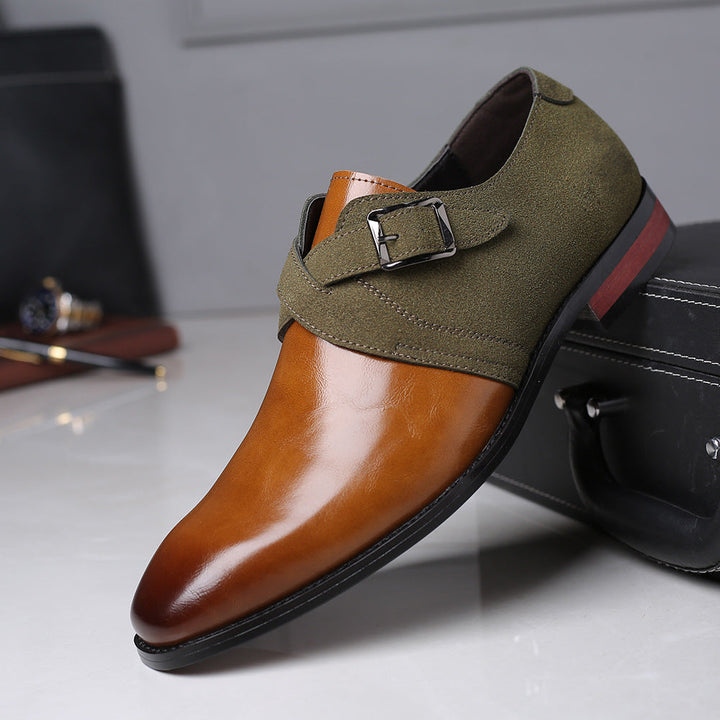 Grant Leather Monk Shoes
