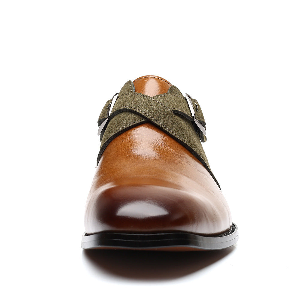 Grant Leather Monk Shoes