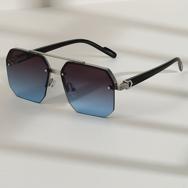 Lucio Geometric Frame Sunglasses