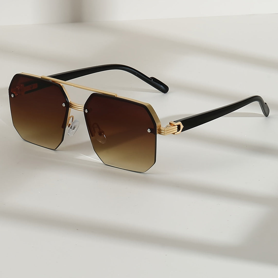Lucio Geometric Frame Sunglasses