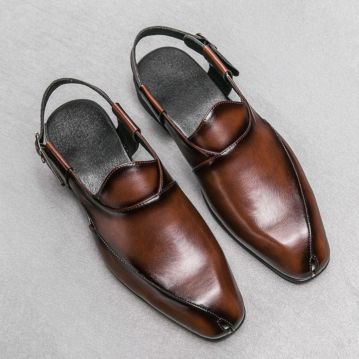 Aurelio Leather Slingback Shoes