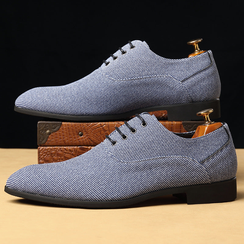 Rafael Herringbone Canvas Oxfords