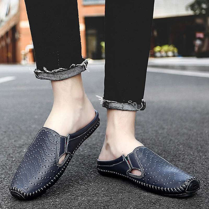 Giulio Perforated Leather Sandals