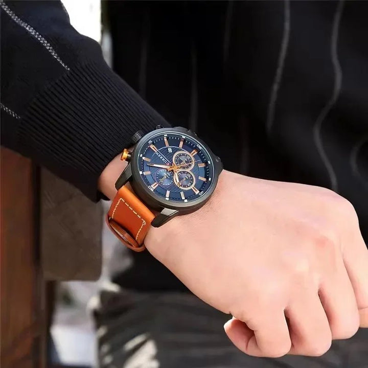 Renzo Chronograph Leather Watch
